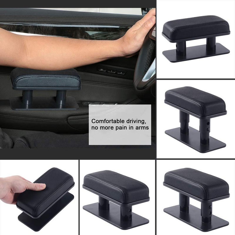 ATMOMO Adjustable Height Car Armrest Left Elbow Support Pad Anti-Fatigue Car Door Armrest Rest Pad (Black) - Image 5